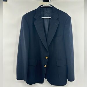 English Manor navy blue suit coat jacket size S